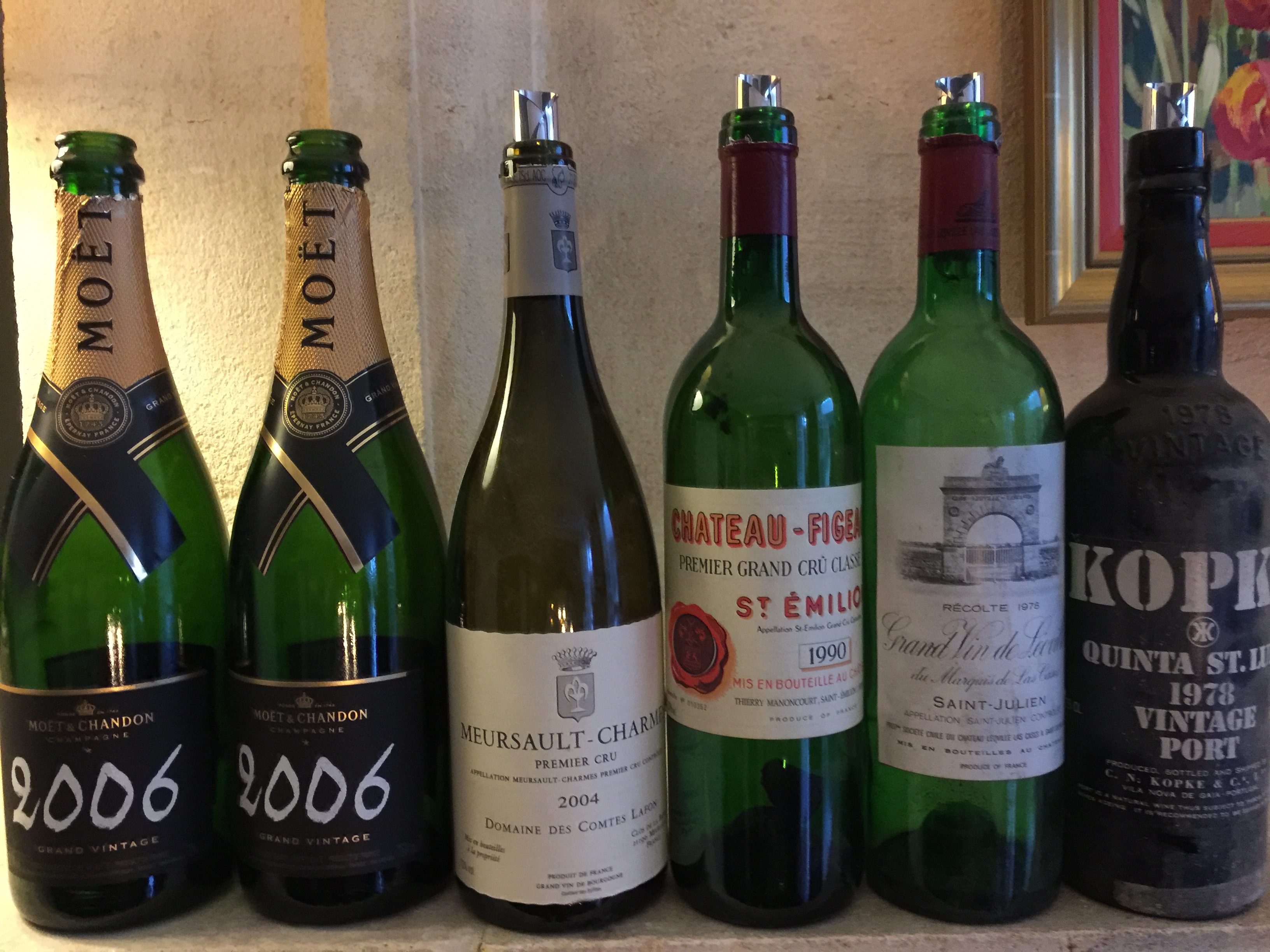 The score of this weekend's dinner party at our chateau