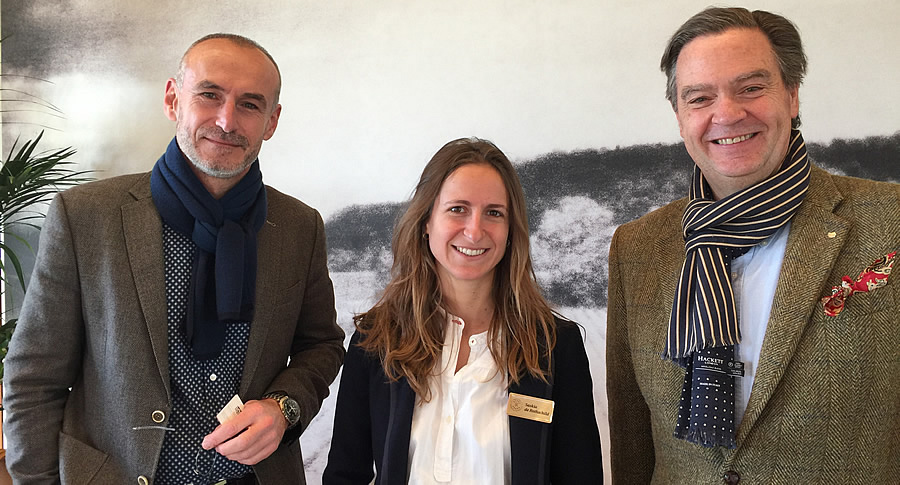 Ronald Rens with Saskia de Rothschild and Eric Kohler at Lafite Rothschild