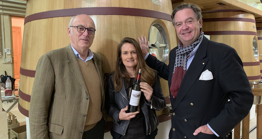 Ronald at Chateau Ausone, tasting the vintage 2018