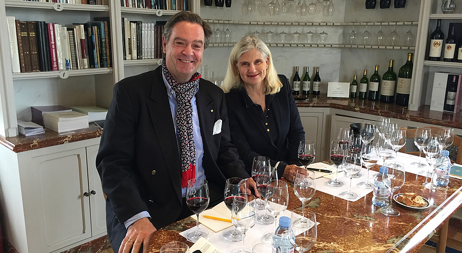 In the professional tasting room at Chateau Haut Brion
