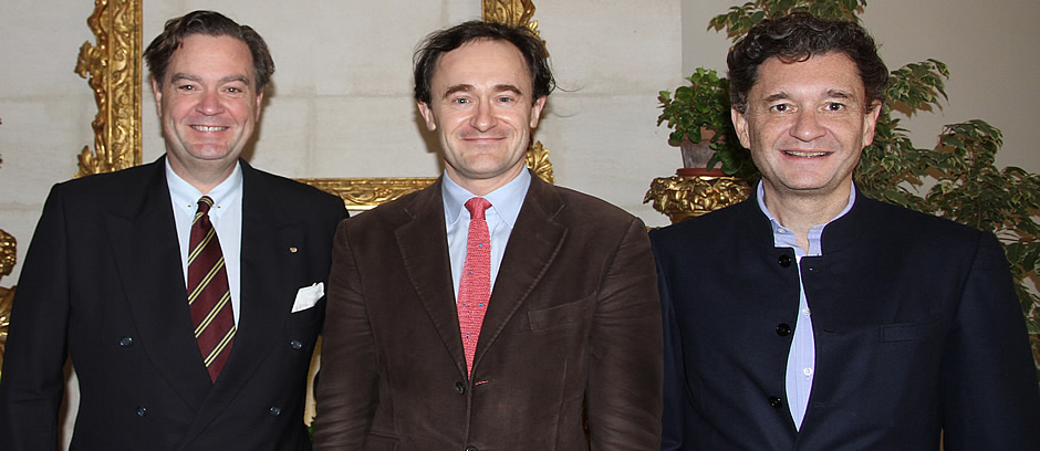 With Julien de Rothschild and Philippe de Rothschild (Mouton Rothschild)