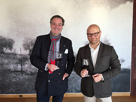 Ronald with Christophe Congé, the winemaker at Lafite Rothschild