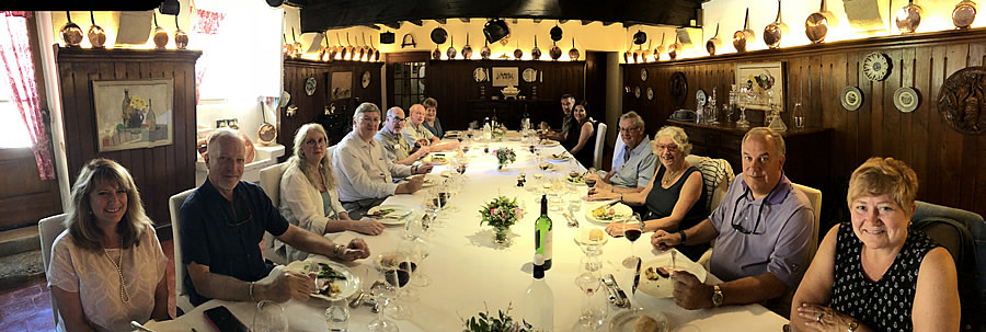 The 2018 June II Bordeaux Grand Cru Tour enjoying yet another private Chateau Lunch