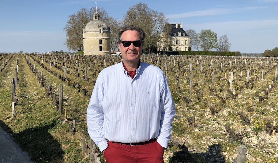 Ronald at Chateau Latour tasting the 2018 on futures