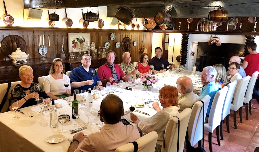 The 2019 June Grand Cru Tour 2, enjoying a private Chateau Lunch
