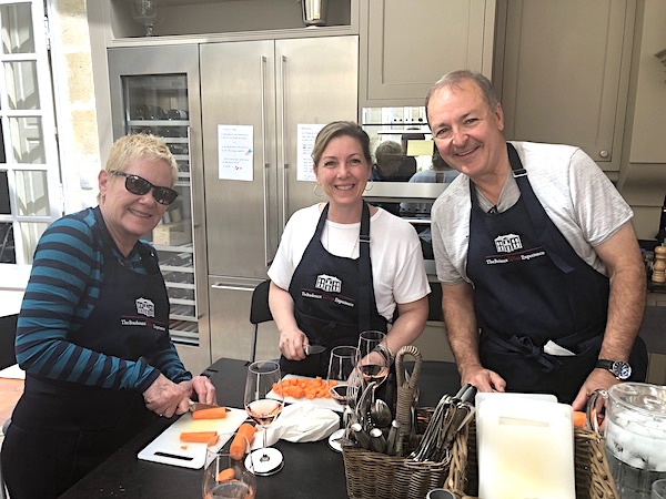 The June 2019 Grand Cru Tour 2 enjoying cooking together