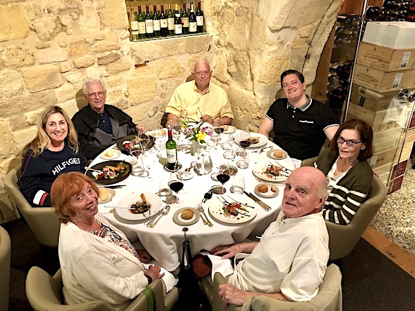 The 2019 June Grand Cru Tour 2 savoring an exquisite lunch in Saint Emilion