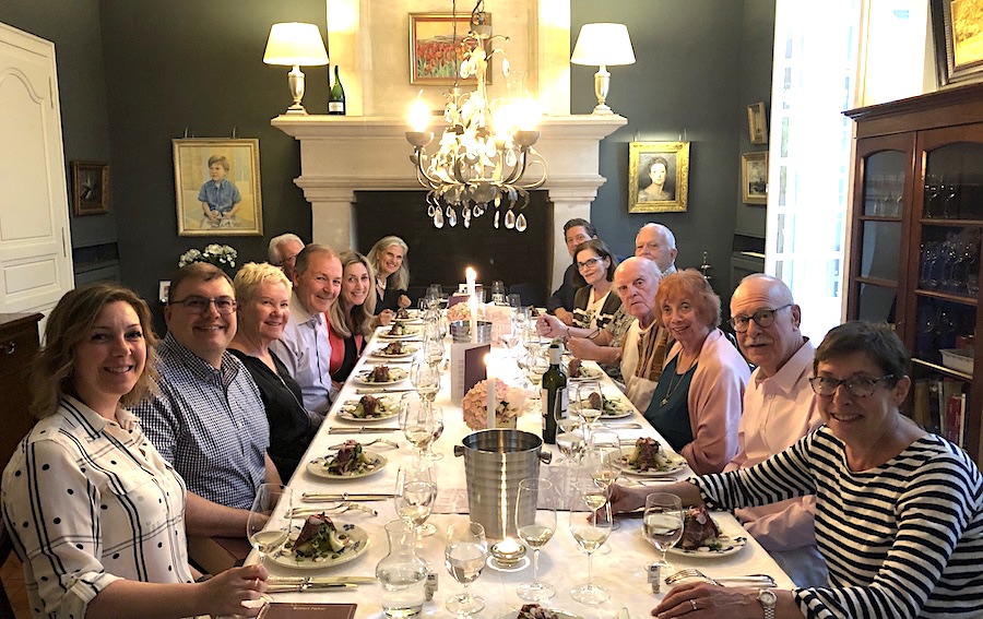 The 2019 June Grand Cru Tour 2, enjoying First Growths at the Farewell dinner at Chateau Coulon Laurensac