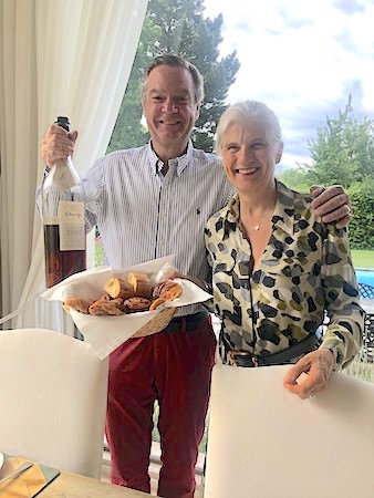 Ronald and Margaret your hosts on the 2019 June Grand Cru Tour 1