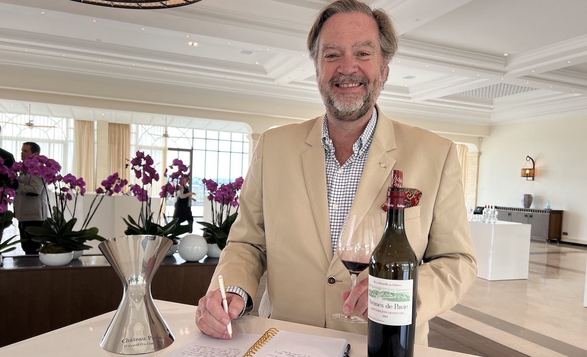 Ronald tasting Pavie 2021