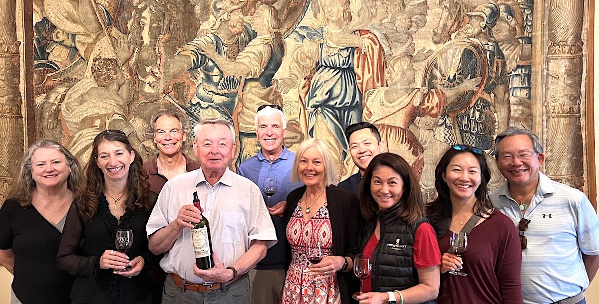 The May 2022 Grand Tour of Bordeaux at tasting in Pomerol with the owner