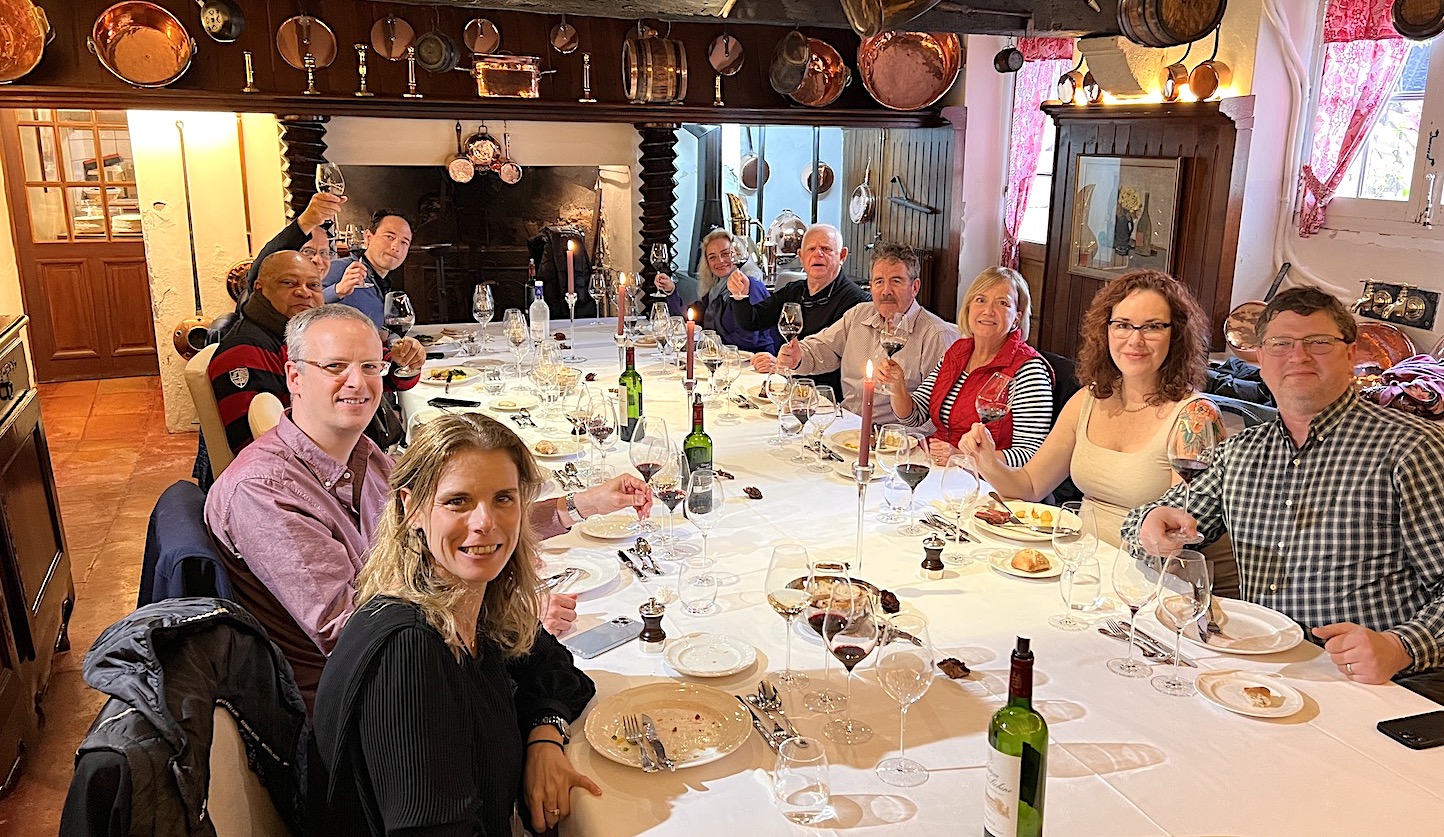The 2022 Grand Tour of Bordeaux II enjoying yet another private Chateau Lunch