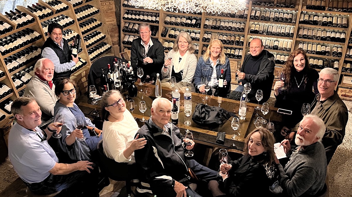 The Bordeaux Grand Cru Tour I, May 2023 tasting in an underground cellar in Saint Emilion