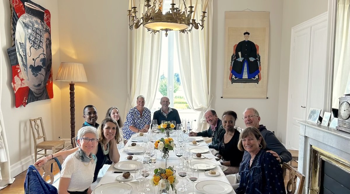 The Bordeaux Grand Cru Tour III, June 2023 enjoying yet another private Chateau Lunch